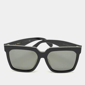 Pre Owned Celine Black CL4055FN Polarized Square Sunglasses