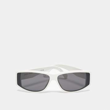 Pre Owned Celine White/Brown CL40227U Triomphe Rectangle Sunglasses