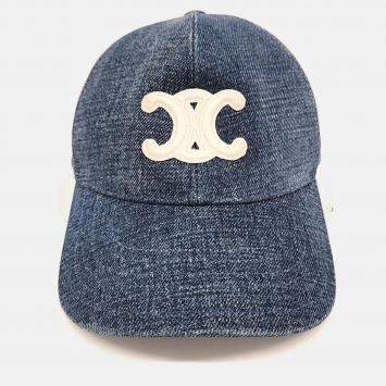 Pre Owned Celine Blue Triumph Denim Cap