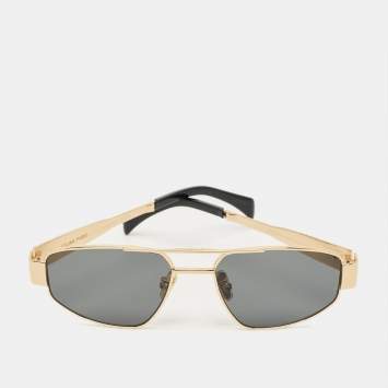 مملوكة مسبقًا Celine Black/Gold Tone CL40281U Triomphe Aviator Sunglasses
