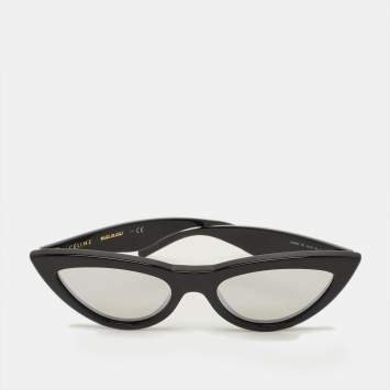 مملوكة مسبقًا Celine Black Mirrored CL40019I Cat Eye Sunglasses