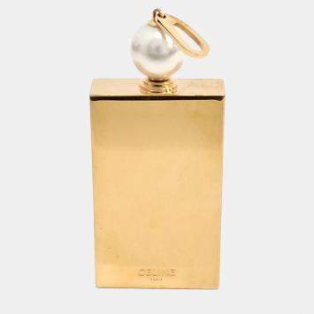 Pre Owned Celine Gold Tone Perfume Pendant