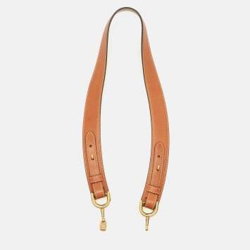 Pre Owned Celine Horse Bit 75 CM Waist Belt Brown Leather