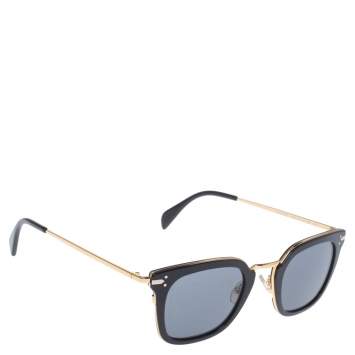 Pre Owned Céline Black & Gold/ Grey CL 41402/s Vic Square Sunglasses