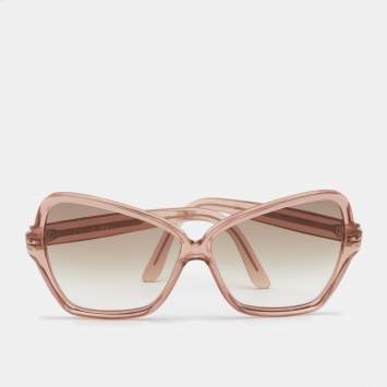 Pre Owned Celine Pink CL400641 Oversized Gradient Sunglasses 