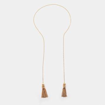 مملوكة مسبقًا Celine Maillon Triomphe Pompoms Gold Tone Necklace