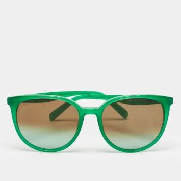 Pre Owned Celine Green CL 41068/S Thin Mary Round Sunglasses