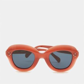 Pre Owned Celine Pink/Black CL 41445/S Round Lola Sunglasses