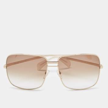 Pre Owned Celine Gold/Beige Gradient CL 41808/S Square Sunglasses