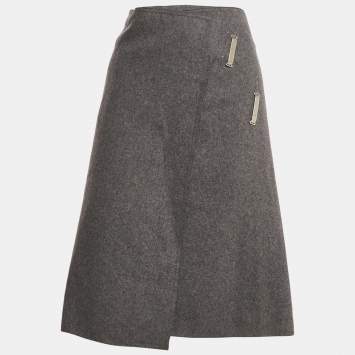 VIP【送料関税込】CELINE wool-cotton SKIRT Celine Black Zip Detail A-Line Wool Skirt M Celine | TLC