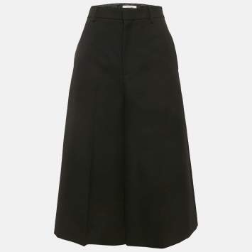 Celine Black Gabardine Culottes Trouser S