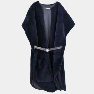 Pre Owned Celine Sleeveless Long Vest Jacket Navy #S