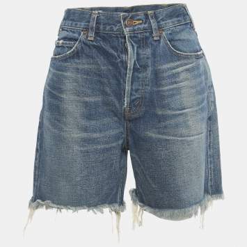 Pre Owned Celine  Blue Denim  Shorts M