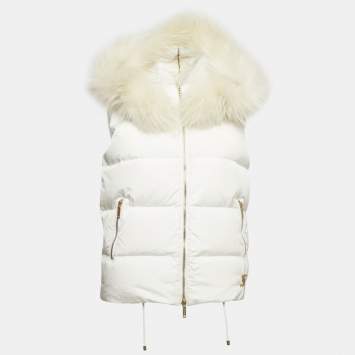 مملوكة مسبقًا جيليه سيلين منفخ صناعي فرو أبيض مقاس صغير (سمول)