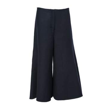 Pre Owned Celine Navy Blue Wool Culottes M