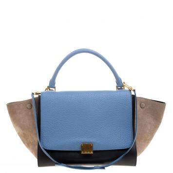 مملوكة مسبقًا Celine Tri Color Leather Medium Trapeze Bag