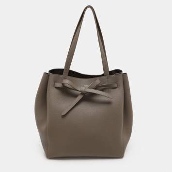 Pre Owned Celine Grey Leather Small Cabas Phantom Tote