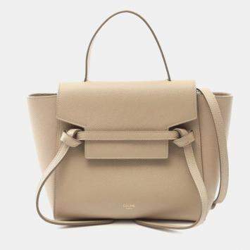 Celine Beige Nano Grained Calfskin Belt Bag