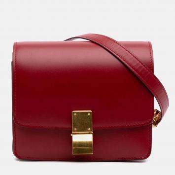 Celine Red Small Calfskin Classic Box