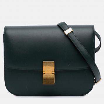 Celine Green Medium Calfskin Classic Box