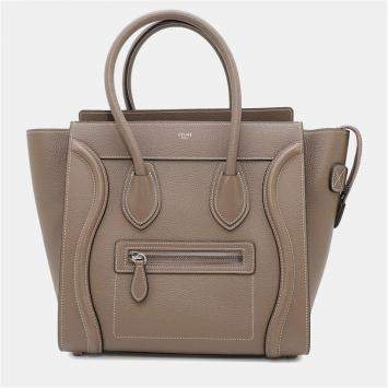 Pre Owned Celine Luggage Shopper Micro Suri Leather Tote Bag