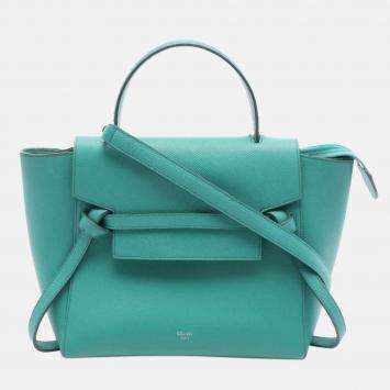 Celine Green Micro Grained Calfskin Belt Bag