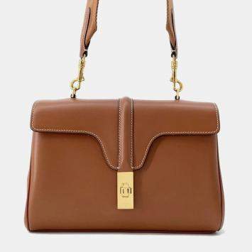 Celine Teen Soft 16 (Season) Shoulder Tan Calf Leather