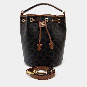 Pre Owned Celine Brown PVC Triumph Clara Bag
