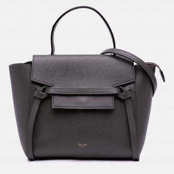 Celine Grey Nano Grained Calfskin Belt Bag