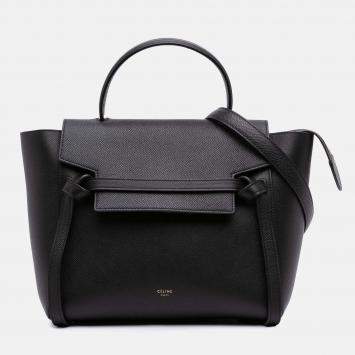 Celine Black Micro Grained Calfskin Belt Bag