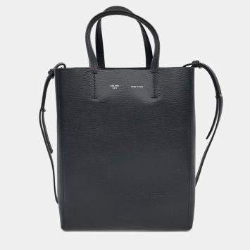 Celine Black Leather Small Vertical Cabas Bag