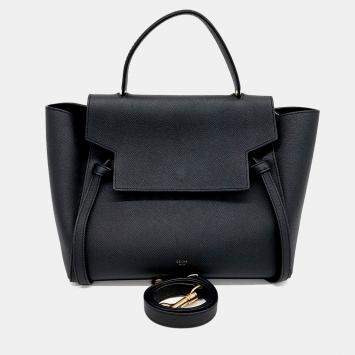Pre Owned Celine Black Leather belt bag mini