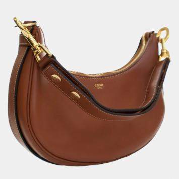 Celine Black Leather Cuir Triomphe Oval Crossbody Bag Celine