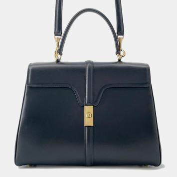 Pre Owned Celine Classique 16 Medium Black Leather Handbag