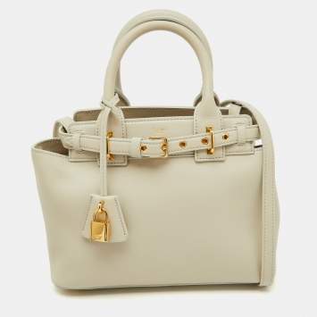 Pre Owned Celine Light Grey Leather Teen Conti Bag