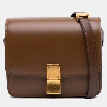 Pre Owned Celine Brown Small Calfskin Classic Box