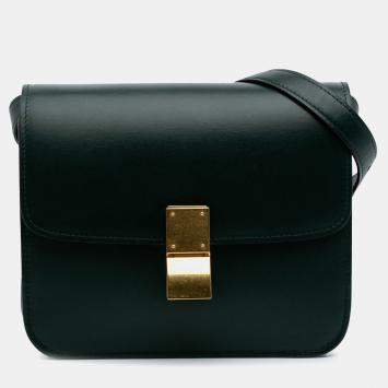 Pre Owned Celine Green Teen Calfskin Classic Box