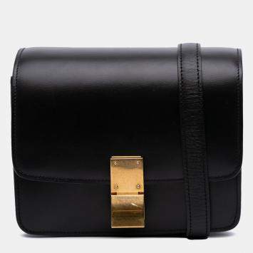 Pre Owned Celine Black Small Calfskin Classic Box
