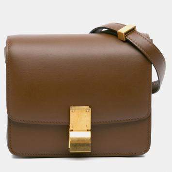 Pre Owned Celine Brown Small Calfskin Classic Box