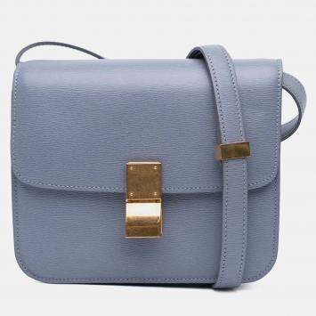 Pre Owned Celine Blue Teen Liege Calfskin Classic Box