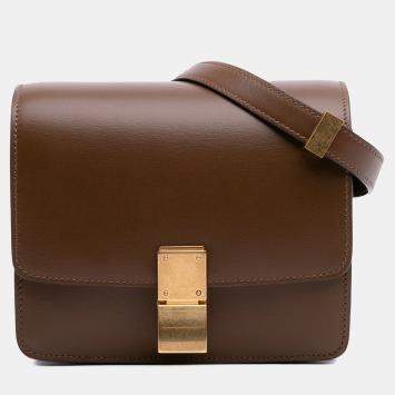 Pre Owned Celine Brown Small Calfskin Classic Box