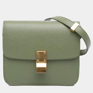 Pre Owned Celine Green Teen Calfskin Classic Box