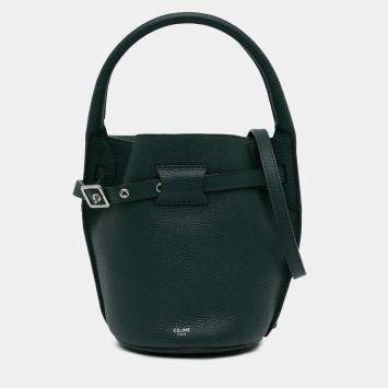 Pre Owned Celine Green Nano Leather Big Bucket Bag
