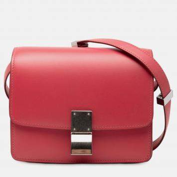 Pre Owned Celine Red Small Calfskin Classic Box