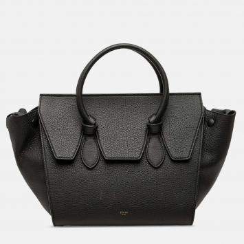 Pre Owned Celine Black Medium Grained Calfskin Tie Knot Tote