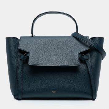 مملوكة مسبقًا Celine Blue Mini Grained Calfskin Belt Bag