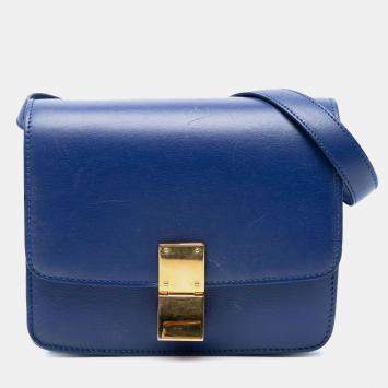 Pre Owned Celine Blue Small Calfskin Classic Box