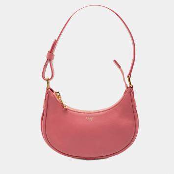 Pre Owned Celine Pink Leather Ava Shoulder Bag