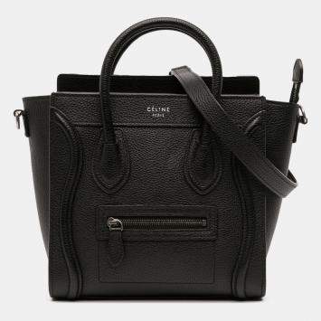 مملوكة مسبقًا Celine Black Nano Leather Luggage Tote