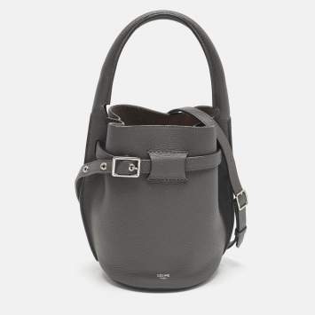 مملوكة مسبقًا Celine Big Grey Nano Leather Bucket Bag
